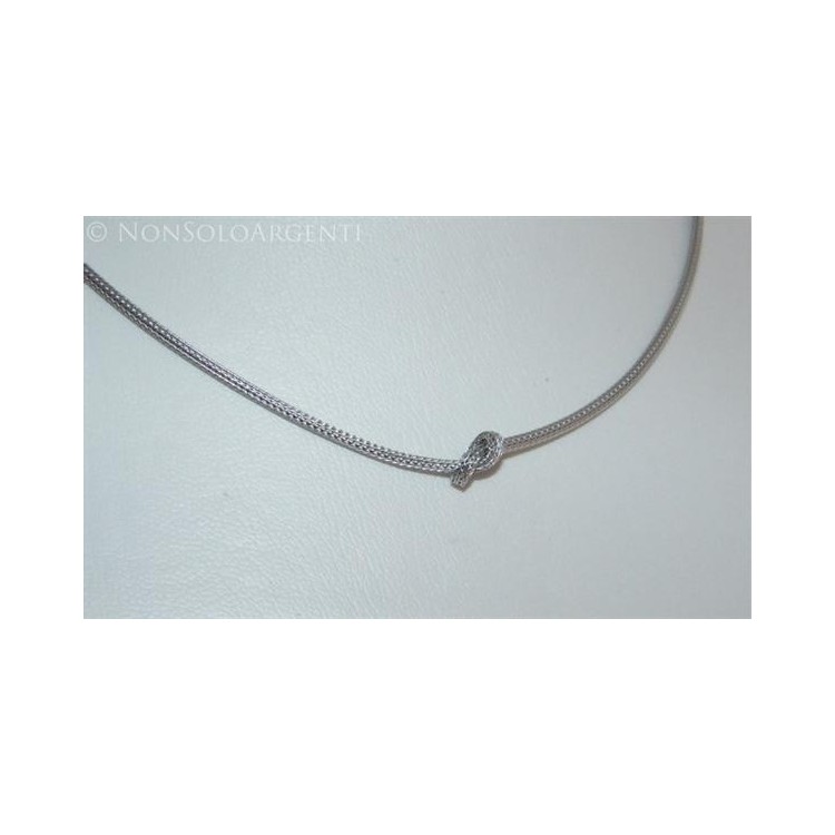 NSA|Argento 925 : Collana fox tail cavetto con nodo semplice per uomo e donna