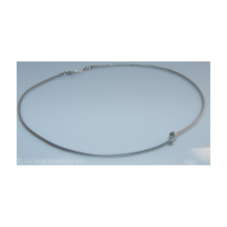 NSA|Argento 925 : Collana fox tail cavetto con nodo semplice per uomo e donna