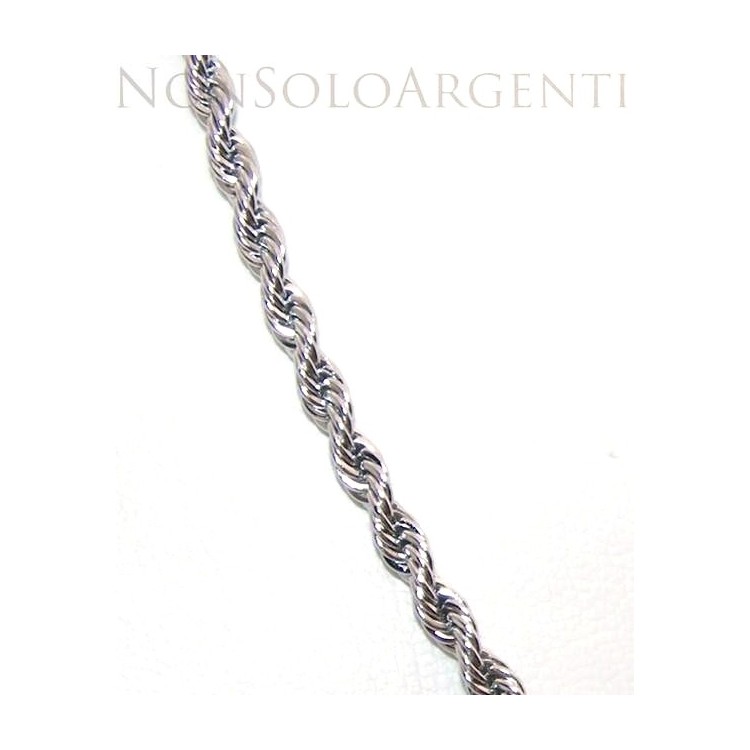 NSA|Steel twisted cable necklace 50cm x 4mm long for men choker