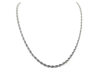 NSA|Steel twisted cable necklace 50cm x 4mm long for men choker