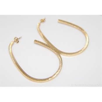 NSA|Orecchini Donna Argento 925 ITALIANO Anelle Cerchi a UOVO olvale perno e farfalla