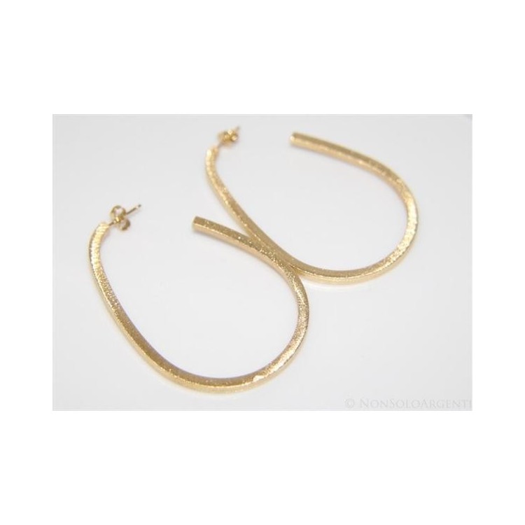 NSA|Orecchini Donna Argento 925 ITALIANO Anelle Cerchi a UOVO olvale perno e farfalla