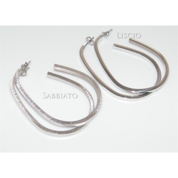 NSA|Orecchini Donna Argento 925 ITALIANO Anelle Cerchi a UOVO olvale perno e farfalla