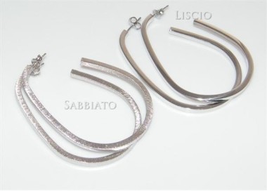 NSA|Orecchini Donna Argento 925 ITALIANO Anelle Cerchi a UOVO olvale perno e farfalla