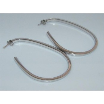 NSA|Orecchini Donna Argento 925 ITALIANO Anelle Cerchi ovale perno e farfalla