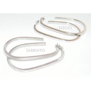 NSA|Orecchini Donna Argento 925 ITALIANO Anelle Cerchi ovale perno e farfalla