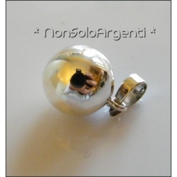 NSA|Ciondolo Tutto in Argento 925 : Pallina sfera piccola con Chiama Angeli 14 mm