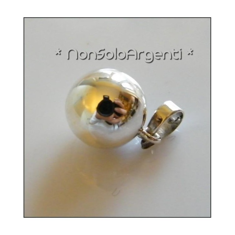 NSA|Ciondolo Tutto in Argento 925 : Pallina sfera piccola con Chiama Angeli 14 mm