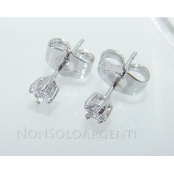 NSA|set woman necklace and heart pendant earrings light point cubic zirconia rhodium plated 18kGF