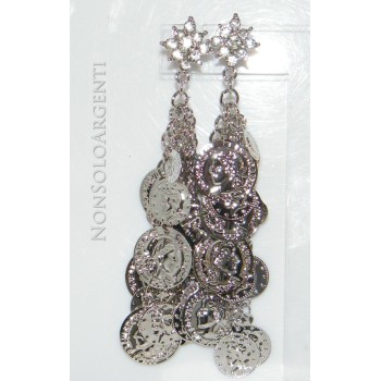 NSA|Costume jewellery: stud earrings and silver or gold butterfly with rain of coins