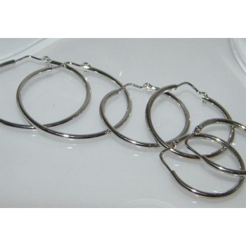 NonSoloArgenti |Earrings hoops women's Silver 925 in various sizes