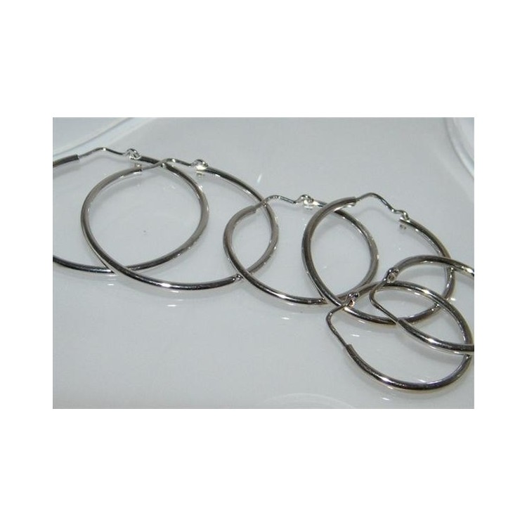 NonSoloArgenti |Earrings hoops women's Silver 925 in various sizes