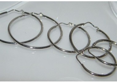 NonSoloArgenti |Earrings hoops women's Silver 925 in various sizes