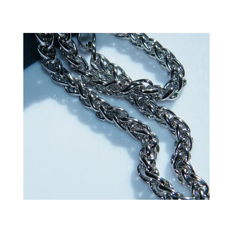 NSA|Acciaio : Collana uomo / donna Stainless Steel grumetta intrecciata 6mm lung 76 cm !