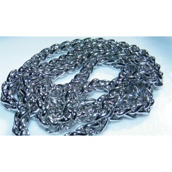 NSA|Acciaio : Collana uomo / donna Stainless Steel grumetta intrecciata 6mm lung 76 cm !