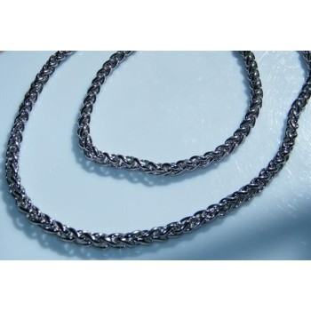 NSA|Acciaio : Collana uomo / donna Stainless Steel grumetta intrecciata 6mm lung 76 cm !