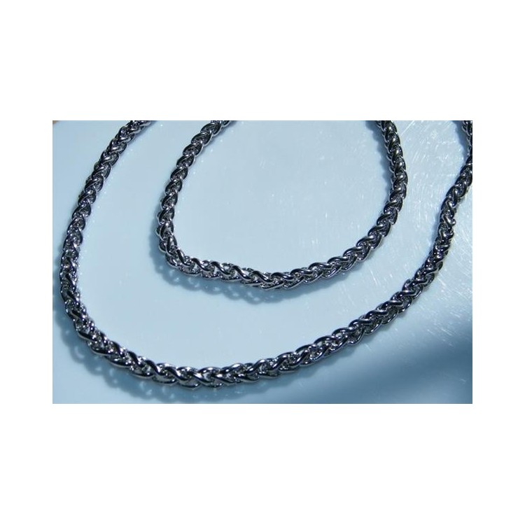 NSA|Acciaio : Collana uomo / donna Stainless Steel grumetta intrecciata 6mm lung 76 cm !