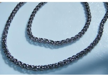 NSA|Acciaio : Collana uomo / donna Stainless Steel grumetta intrecciata 6mm lung 76 cm !