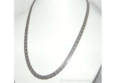 NSA|Acciaio : Collana uomo / donna Stainless Steel grumetta diamantata da 7 mm (media)