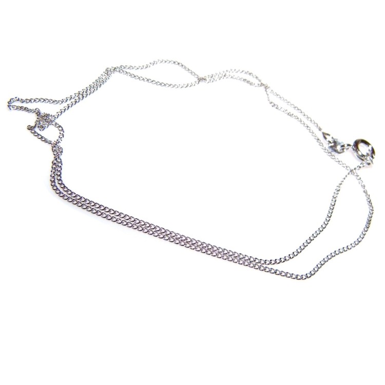NSA|curb necklace 42cm *1mm without pendant 18kgf man woman