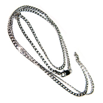 NSA|collana grumetta 2,5 mm senza ciondolo 60cm rodiata 18kgf