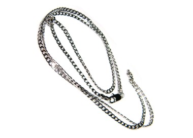 NSA|collana grumetta 2,5 mm senza ciondolo 60cm rodiata 18kgf