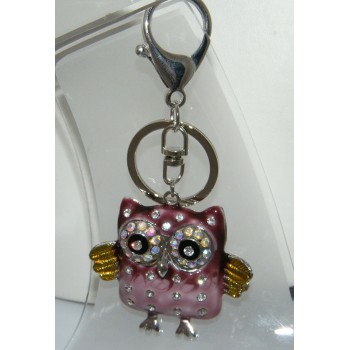 NSA|portachiavi gufo gioiello Civetta Colorata smalto e Strass