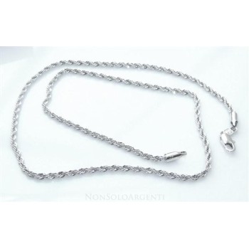 NSA|Collana Girocollo cavetto cordino intrecciato Uomo o donna ottone Laminato ORO 750 18kt