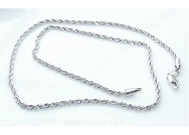 NSA|Collana Girocollo cavetto cordino intrecciato Uomo o donna ottone Laminato ORO 750 18kt