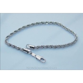 NSA|Bracciale Braccialetto cavetto cordino intrecciato Uomo o donna ottone Laminato ORO 750 18kt