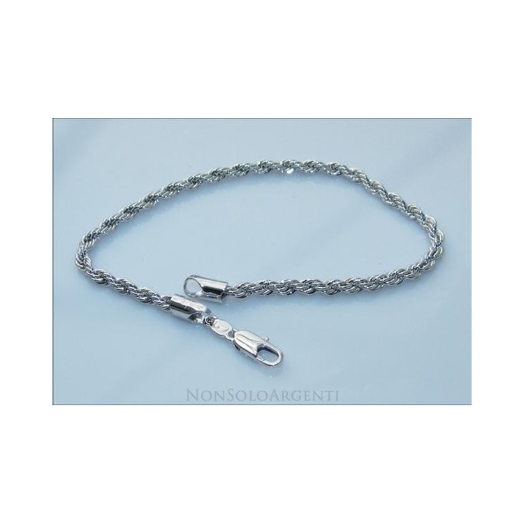 NSA|Bracciale Braccialetto cavetto cordino intrecciato Uomo o donna ottone Laminato ORO 750 18kt