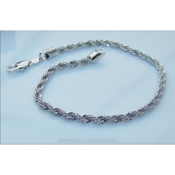 NSA|Bracciale Braccialetto cavetto cordino intrecciato Uomo o donna ottone Laminato ORO 750 18kt