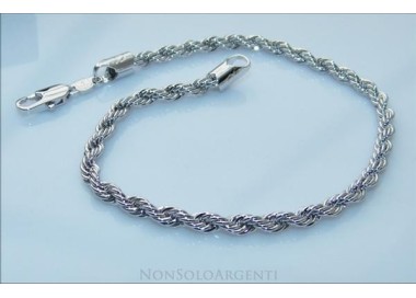 NSA|Bracciale Braccialetto cavetto cordino intrecciato Uomo o donna ottone Laminato ORO 750 18kt