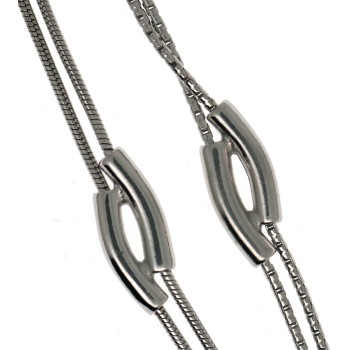 NSA|bracciale argento 925 snake o singapore con elementi curvi