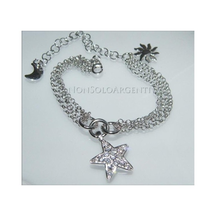 NSA|Argento 925 : bracciale con catene rolo' 