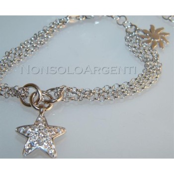NSA|Argento 925 : bracciale con catene rolo' 