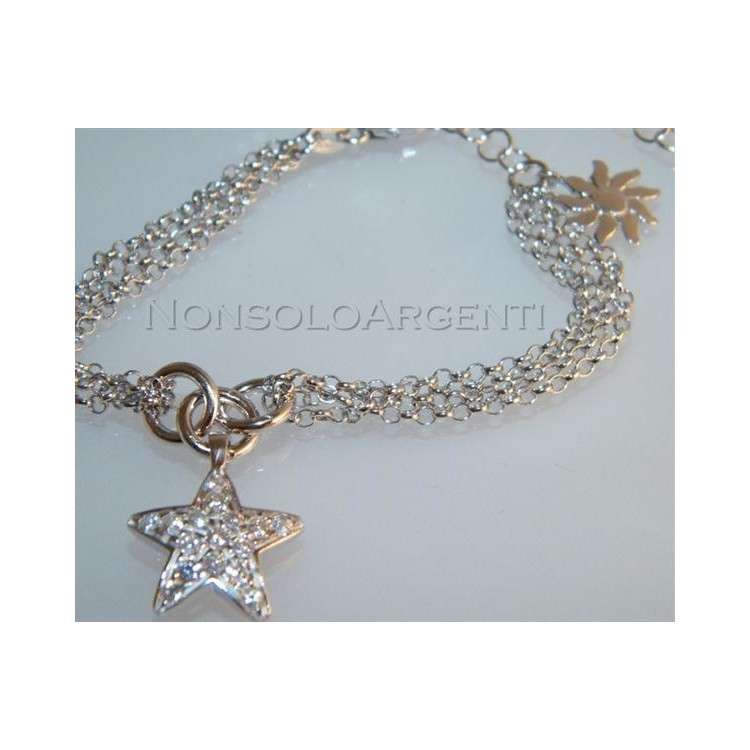 NSA|Argento 925 : bracciale con catene rolo' 