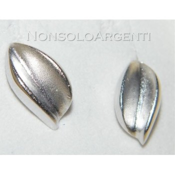 NSA|Argento 925 : orecchini donna chicco di caffè lucido interno satinato