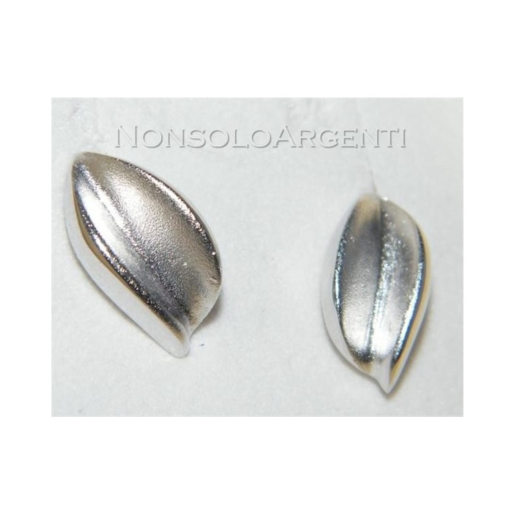 NSA|Argento 925 : orecchini donna chicco di caffè lucido interno satinato