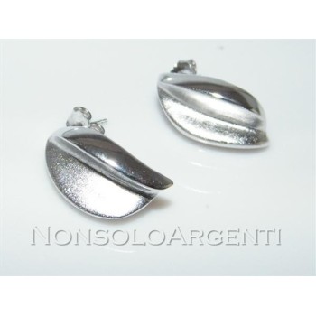 NSA|Argento 925 : orecchini donna chicco di caffè lucido interno satinato