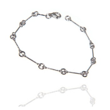 NSA|bracciale barrette argento 925 lisce e diamantate per uomo e donna rodiato