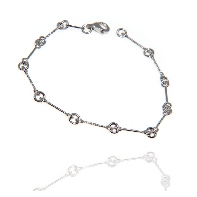 NSA|925 silver bracelet with smooth and satin stars for women