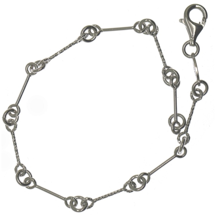 NSA|925 silver bracelet with smooth and satin stars for women