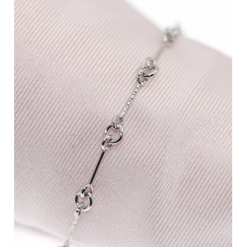 NSA|bracciale barrette argento 925 lisce e diamantate per uomo e donna rodiato