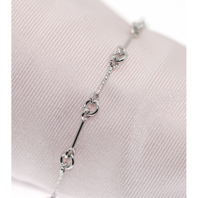 NSA|bracciale barrette argento 925 lisce e diamantate per uomo e donna rodiato