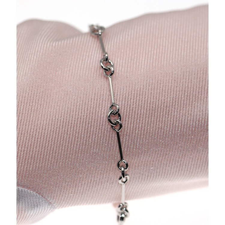 NSA|bracciale argento 925 barrette lisce misura 17cm per uomo e donna