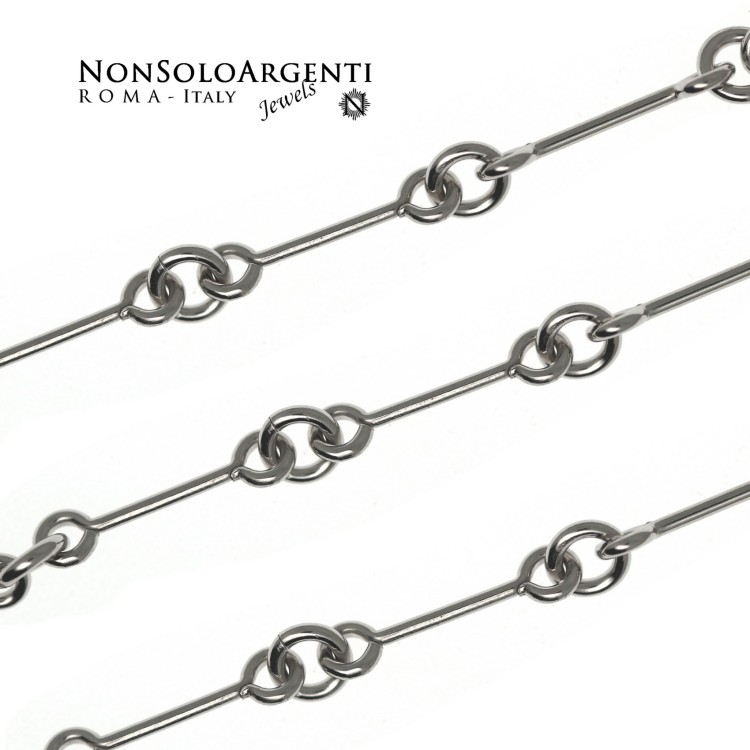 NSA|925 silver bracelet with smooth bars measuring 17cm for men and women