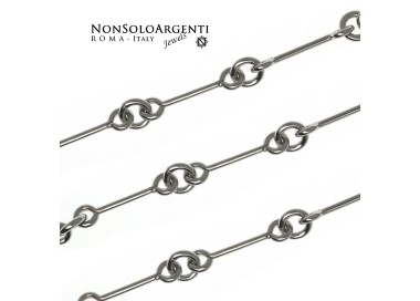 NSA|925 silver bracelet with smooth bars measuring 17cm for men and women