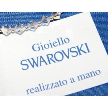 NSA|Bracciale Argento 925 Con Swarovski Bicono BIANCO Crystal White varie misure