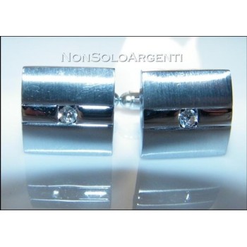 NSA|Bigiotteria : Gemelli Uomo Argentati a Bottone in cofanetto